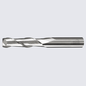 ALU-MAX Long Flute Flat End Mil 2-Flute 55°