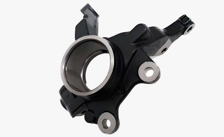 Processing of automotive steering knuckles